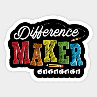 Difference Maker Teacher, Teach Love Inspire, Back to School, First Grade Teacher, Teacher Appreciation Sticker